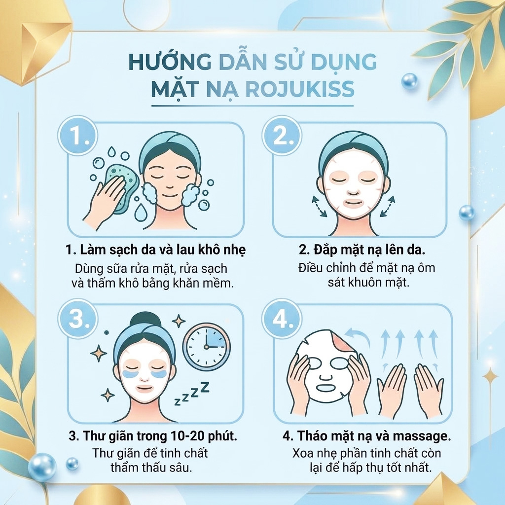 Mặt Nạ Sáng Da Và Cấp Ẩm Rojukiss White Peptides Hya 10X Ampoule Jelly Mask 24ml