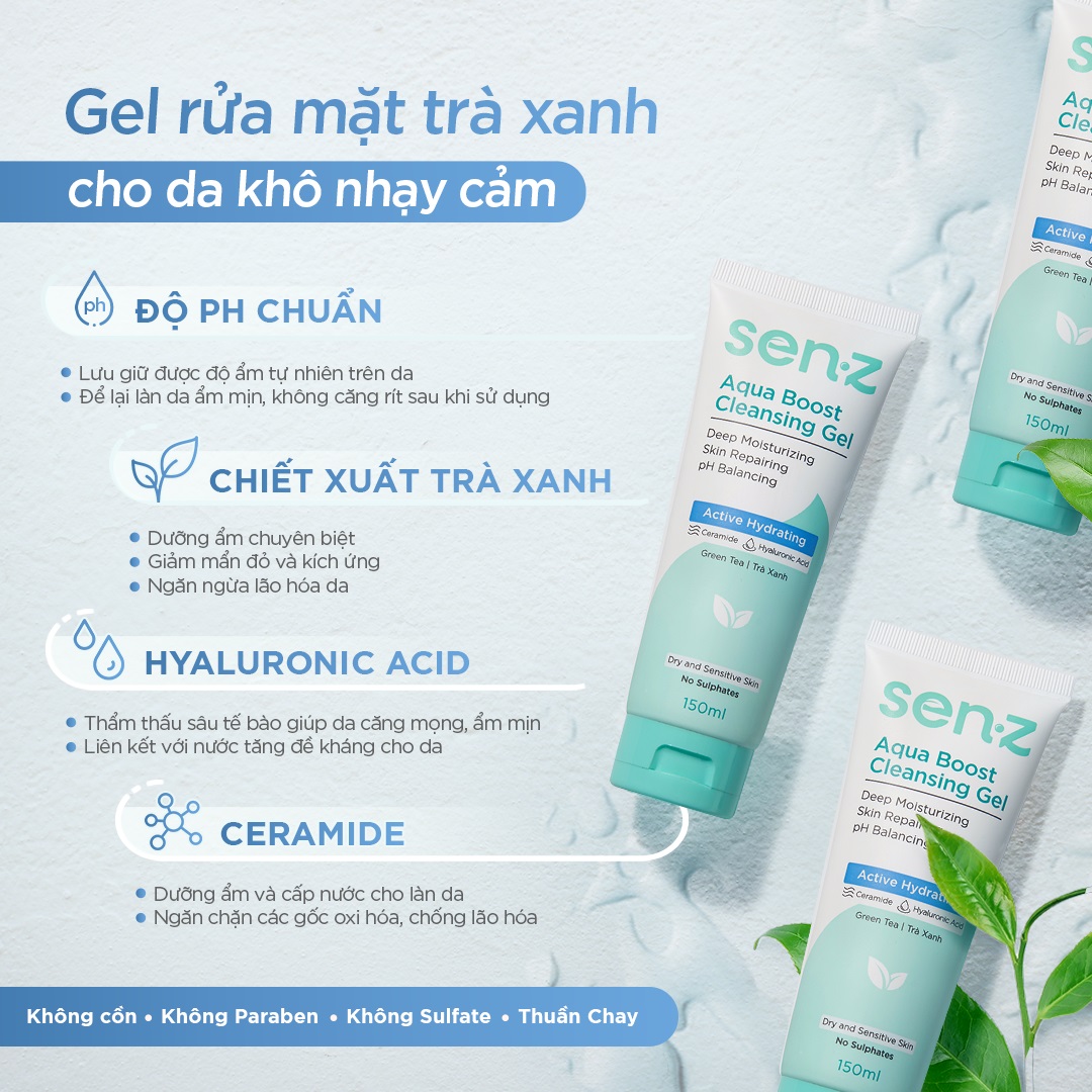 Senz Aqua Boost Cleansing Gel 150ml