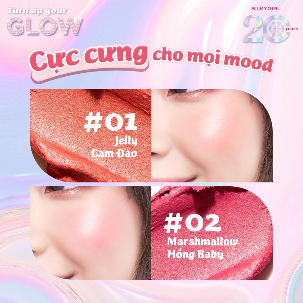 Má Hồng Kem Silkygirl Glow Up Blusher 4g - 1