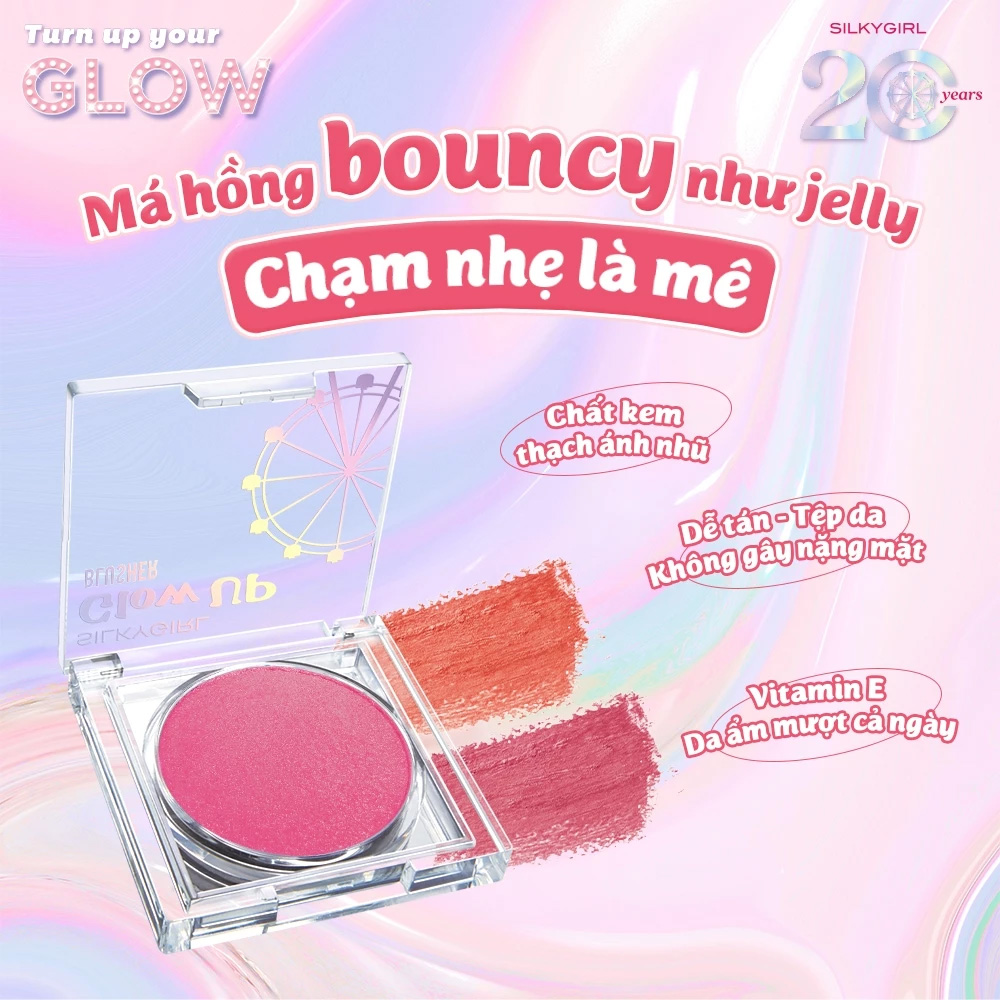 Má Hồng Kem Silkygirl Glow Up Blusher 4g - 2