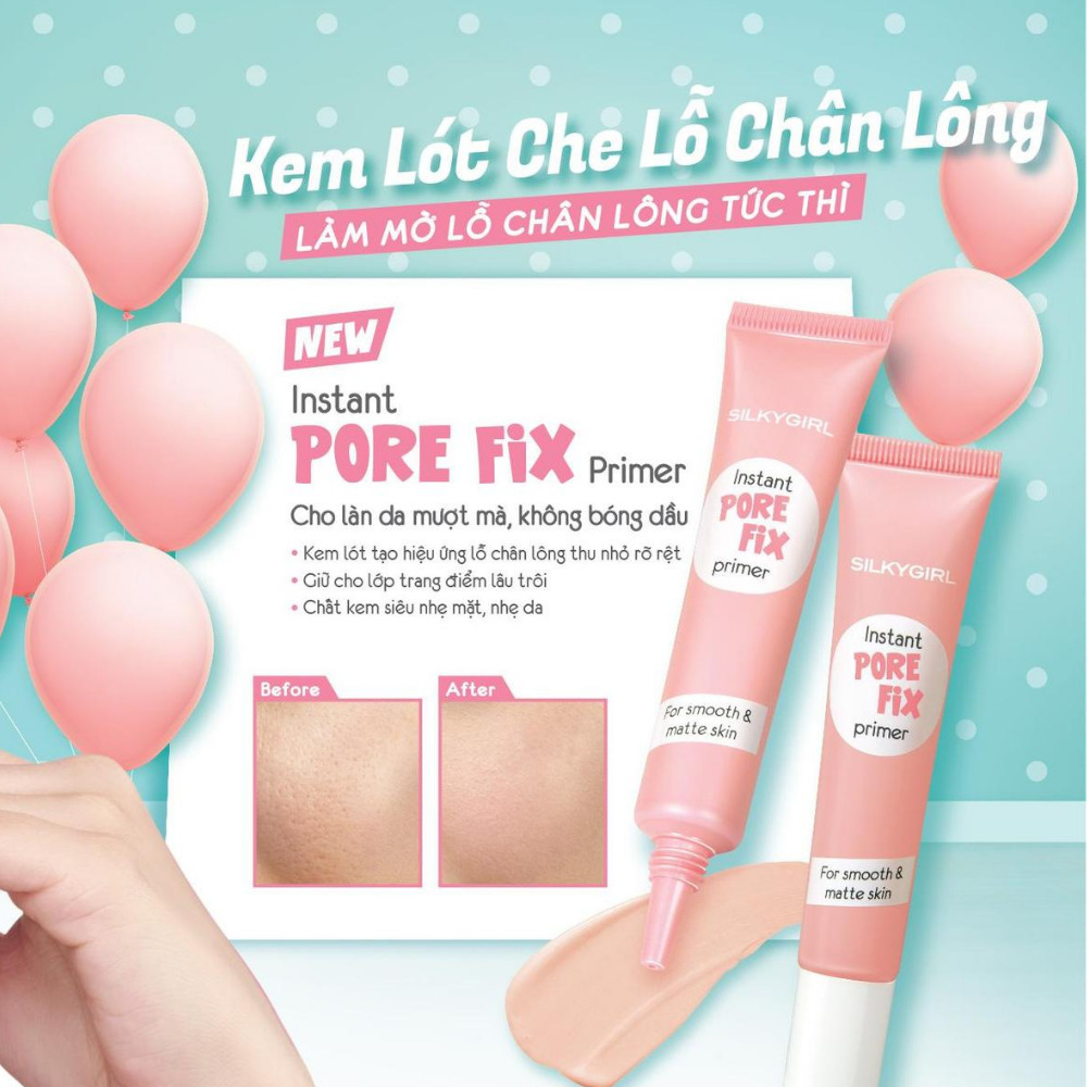 Kem Lót Silkygirl Instant Pore Fix Primer Che Lỗ Chân Lông 15ml - 2