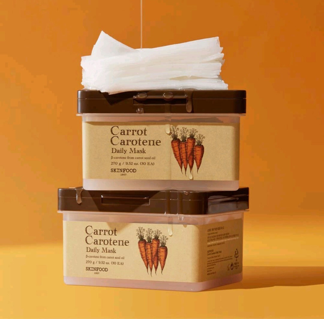 Mặt nạ Skinfood Carrot Carotene Daily Mask 27ml chăm sóc da mềm mịn, rạng rỡ