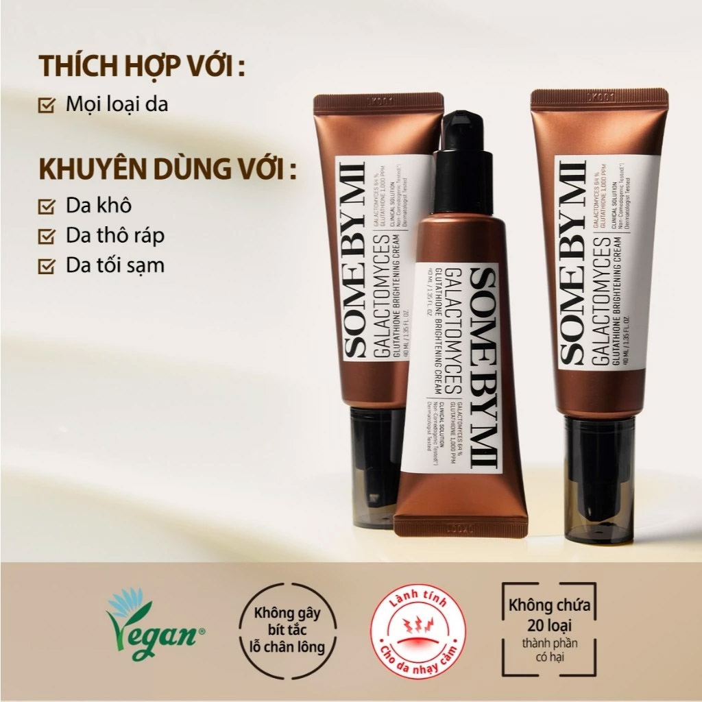 Kem Dưỡng Sáng Da Some By Mi Galactomyces Glutathione Brightening Cream 40ml