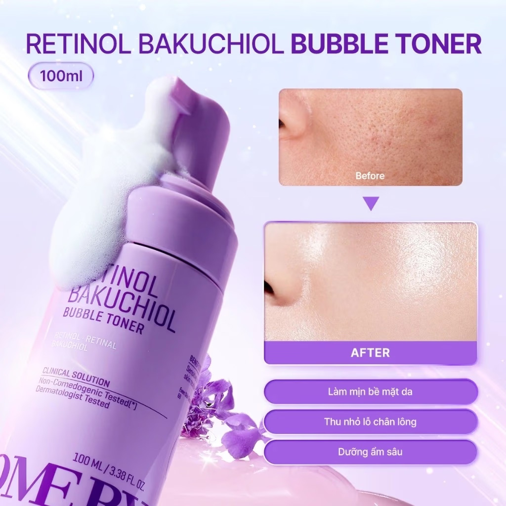 Nước Hoa Hồng Some By Mi Retinol Bakuchiol Bubble Toner 100ml