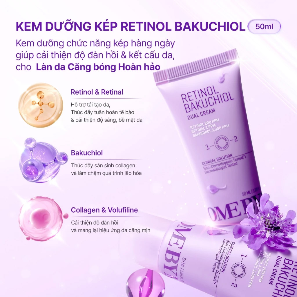 Kem Dưỡng Trẻ Hoá Da Some By Mi Retinol Bakuchiol Dual Cream 50ml