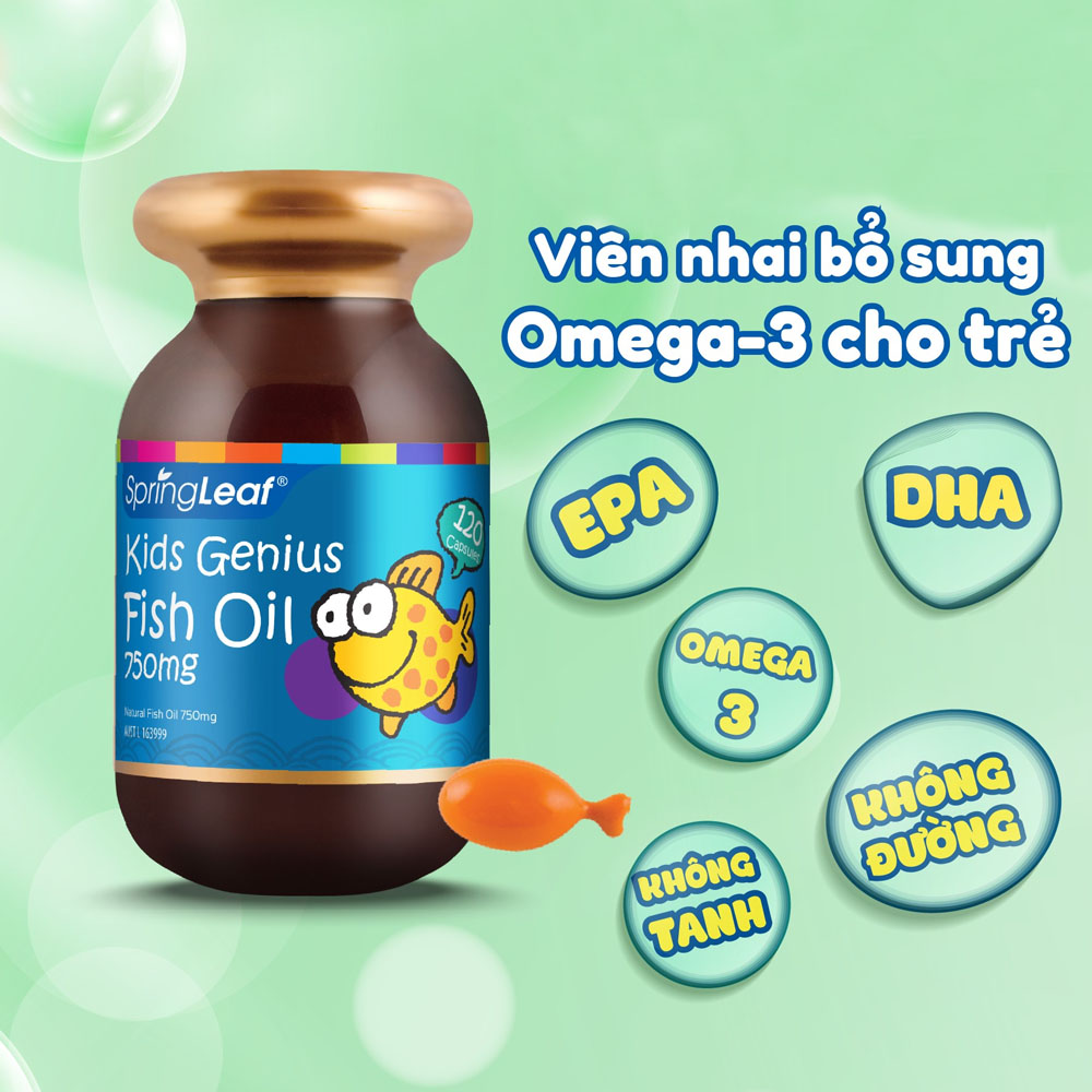 Spring Leaf Kids Genius Fish Oil 750Mg - 1