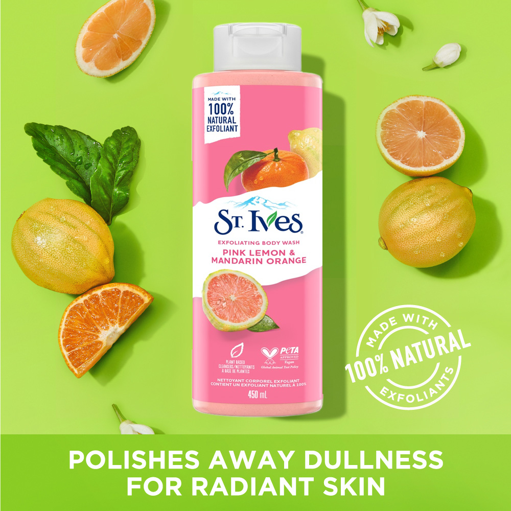 ST. Ives Exfoliating Body Wash Pink Lemon & Madarin Orange