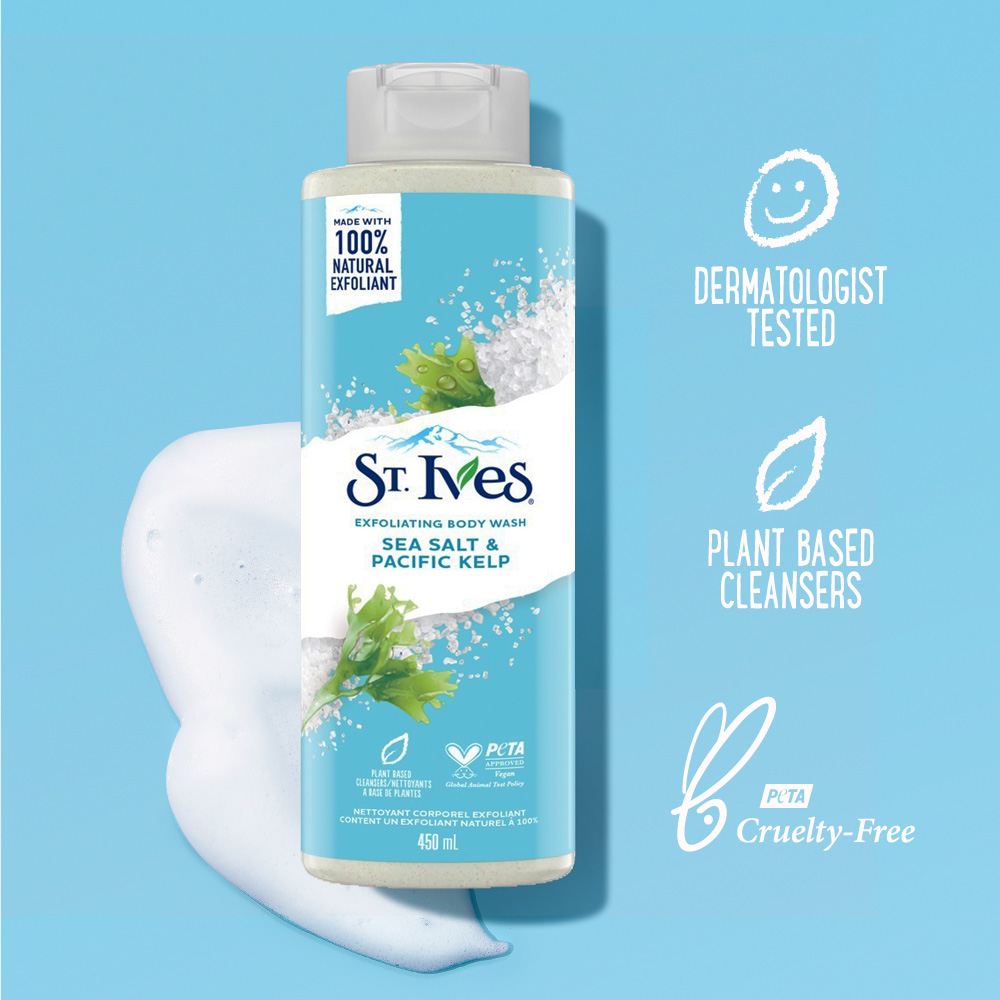 ST. Ives Exfoliating Body Wash Sea Salt & Pacific Kelp