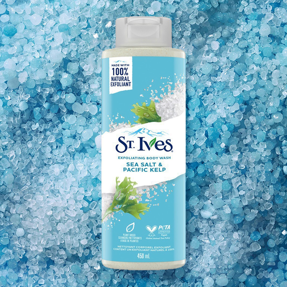 ST. Ives Exfoliating Body Wash Sea Salt & Pacific Kelp