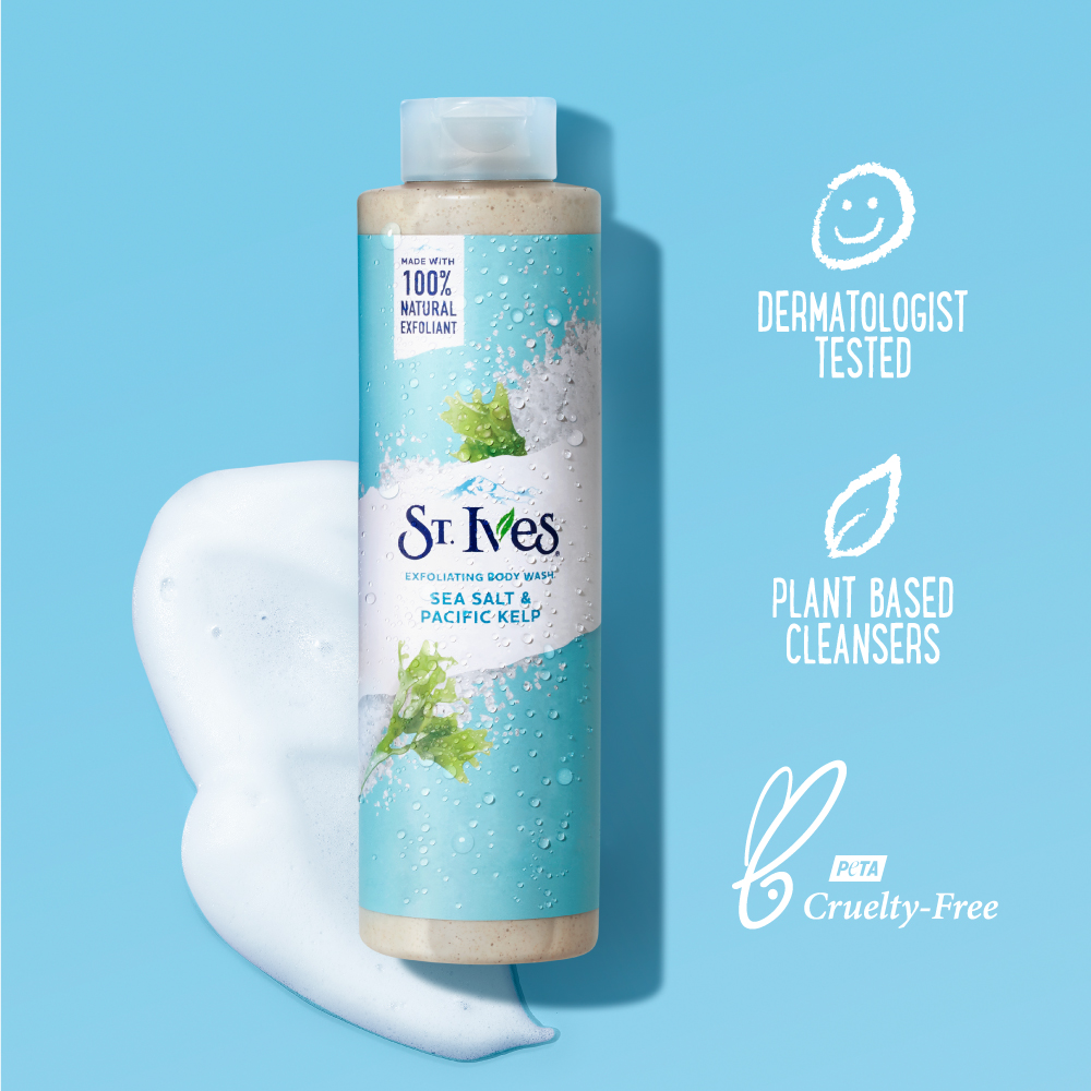 ST. Ives Exfoliating Body Wash Sea Salt & Pacific Kelp