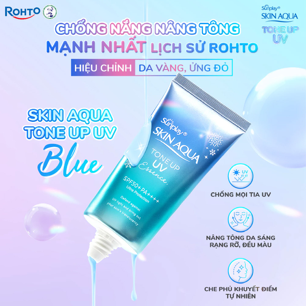 Sữa Chống Nắng Sunplay Skin Aqua Hiệu Chỉnh Sắc Da Tone Up UV Essence Blue SPF50+ PA++++ 50g - 1