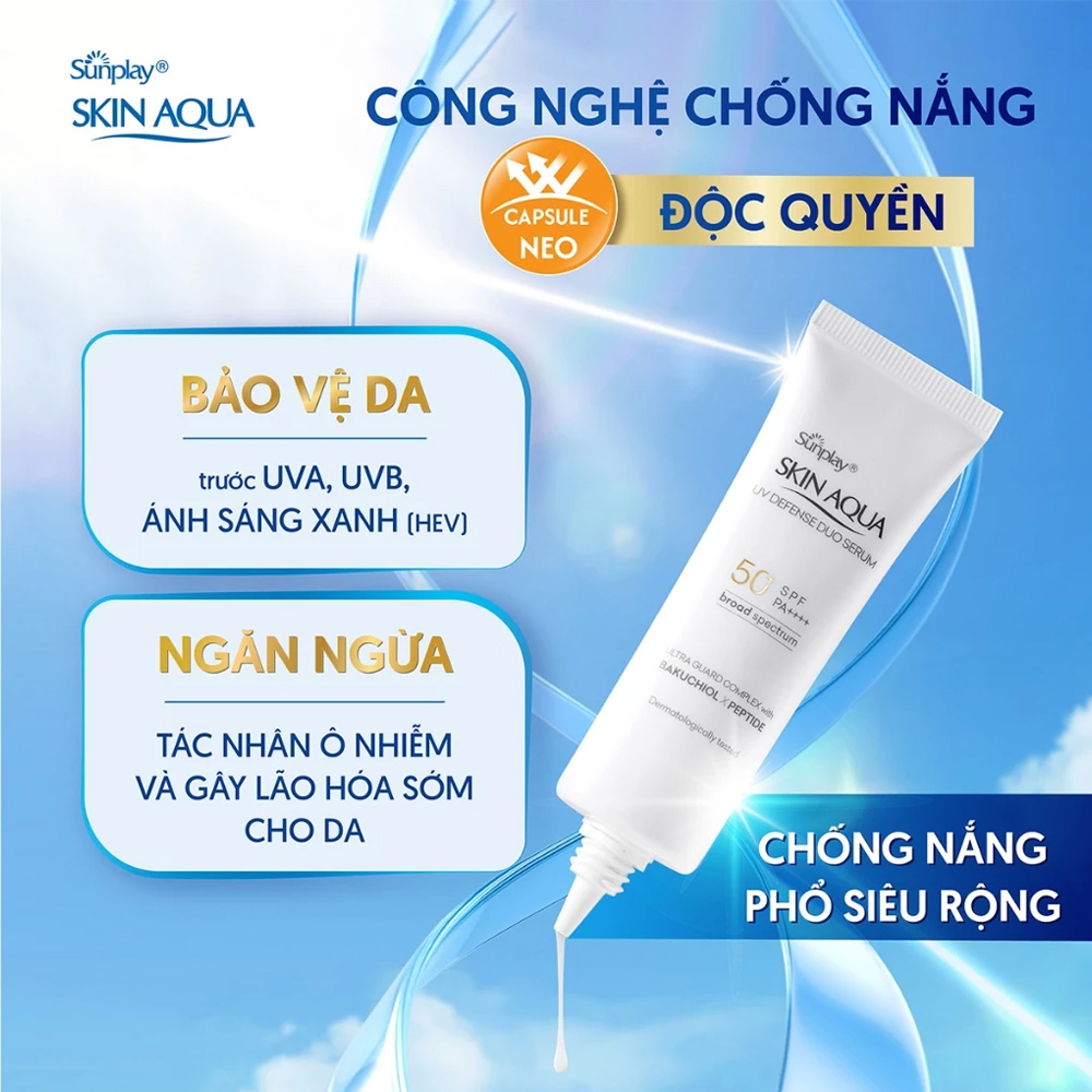 Tinh Chất Chống Nắng Sunplay Skin Aqua UV Defense Duo Serum SPF50+ PA++++ 30g - 1