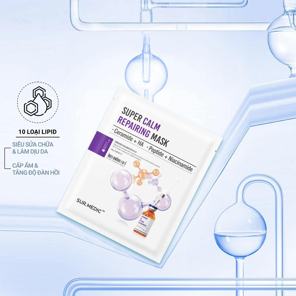 Mặt Nạ Sur.Medic+ Phục Hồi - Làm Dịu Cấp Tốc Super Calm Repairing Mask 28g