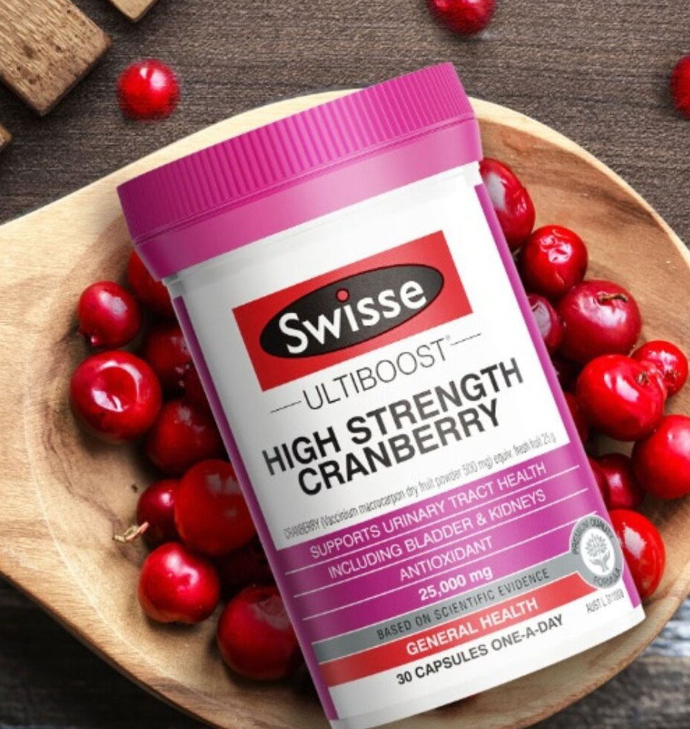 Viên Uống Hỗ Trợ Đường Tiết Niệu Swisse Ultiboost High Strength Cranberry 30 Capsules