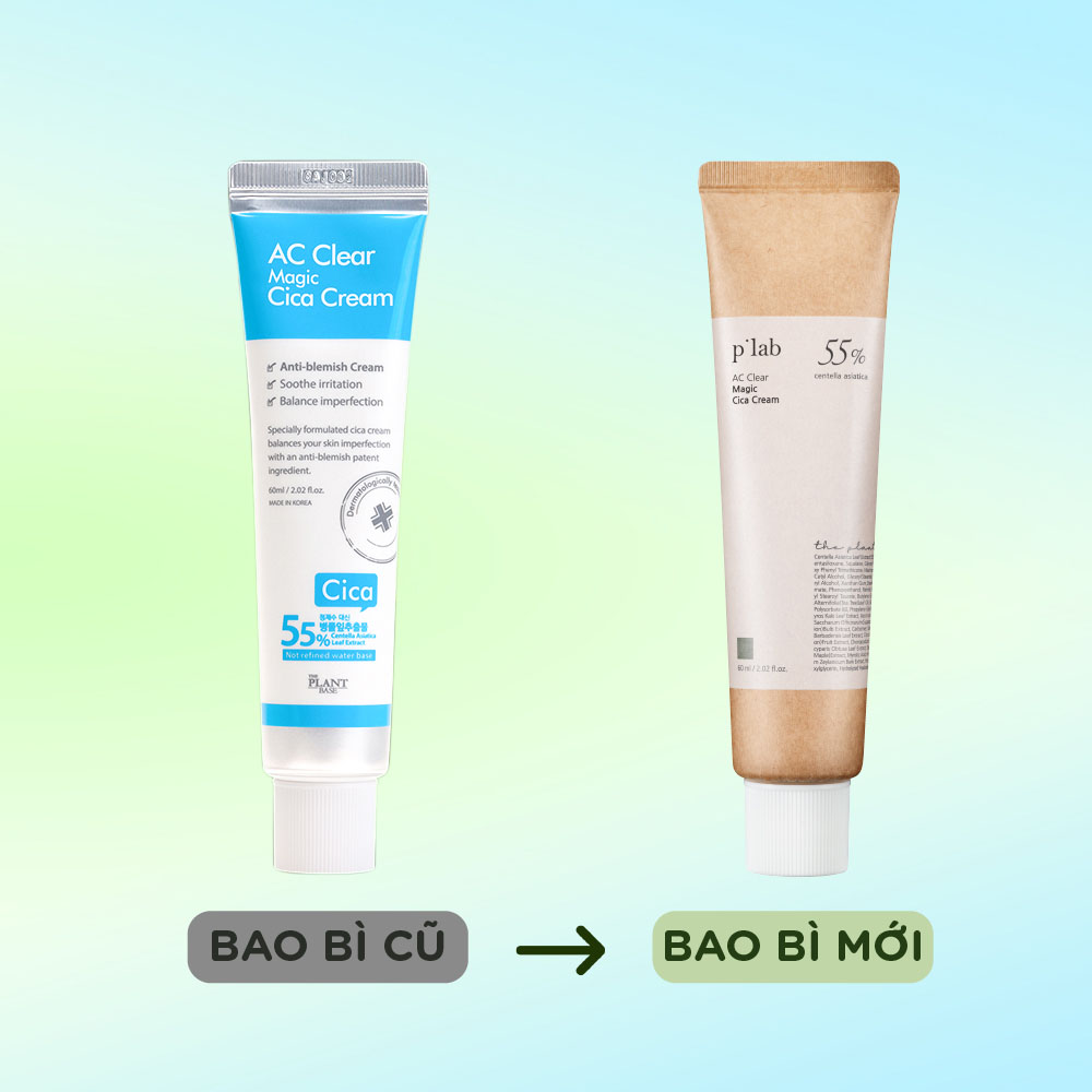 Kem Phục Hồi Da The Plant Base AC Clear Magic Cica Cream Dành Cho Da Mụn 60ml - 1