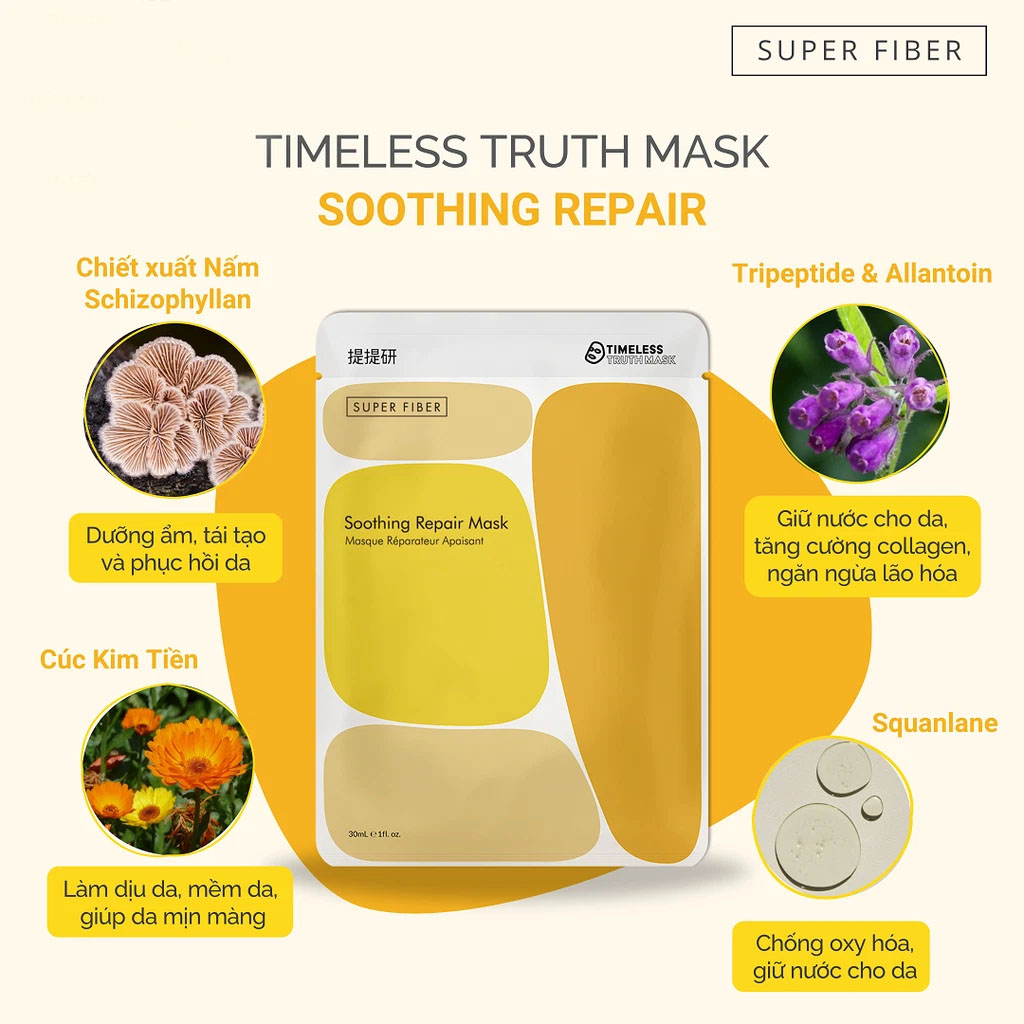 Mặt Nạ Timeless Truth Mask Super Fiber Soothing Repair Mask