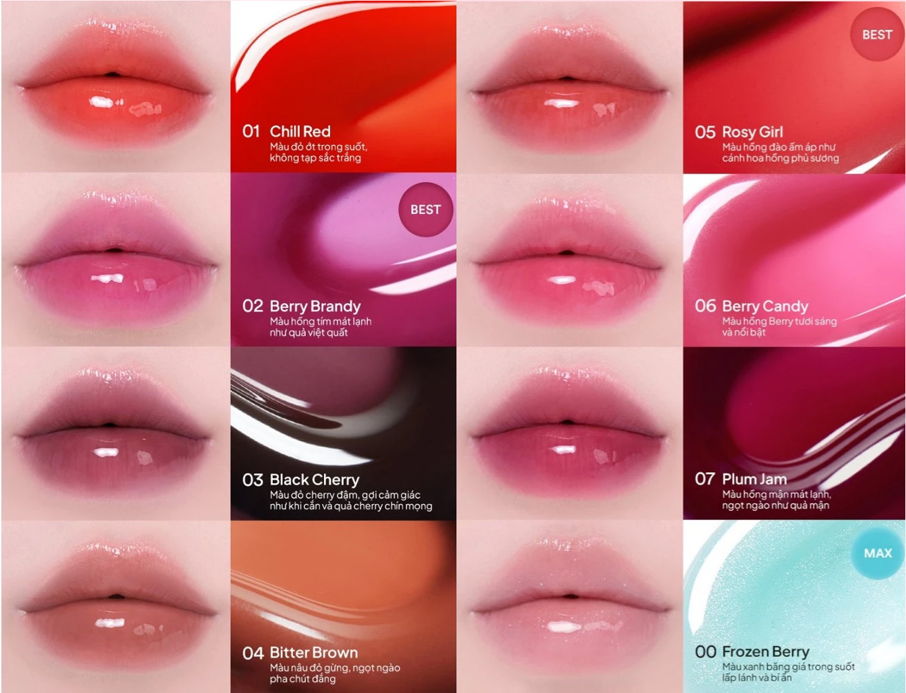 Son Dưỡng Tocobo Juicy Berry Plumping Lip Oil 4g giúp bạn dưỡng môi nhẹ nhàng, hiệu quả