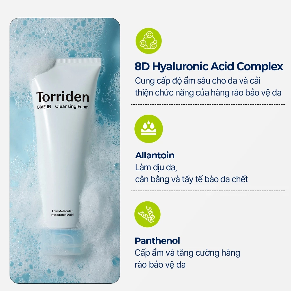 Sữa Rửa Mặt Torriden Dive In Cleansing Foam 150ml - 1
