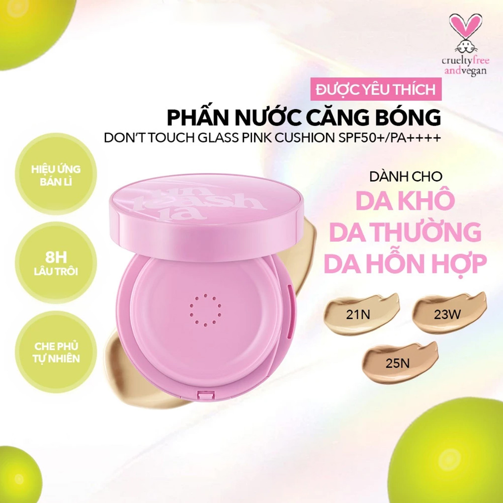 Unleashia Don't Touch Glass Pink Cushion 15g .#23W With Care - Official Image