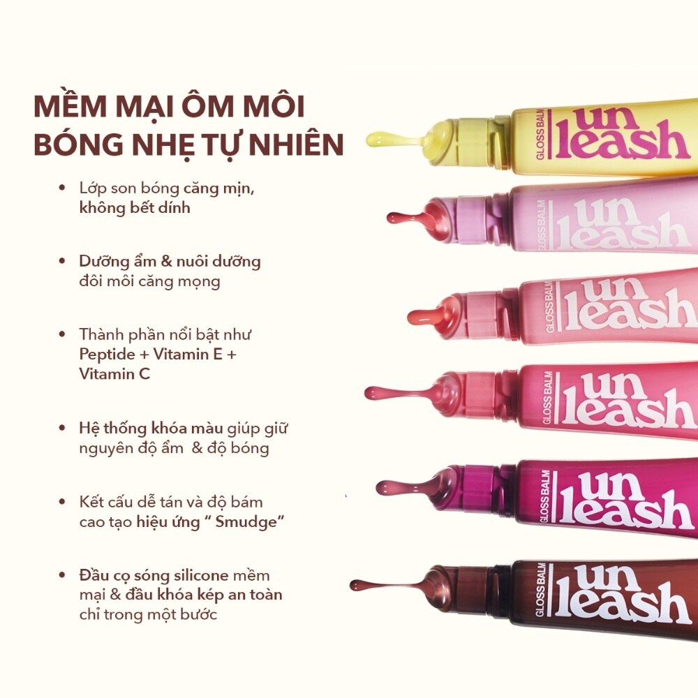 Unleashia Sunset Dazzle Gloss Balm 10g .#No.5 Amalfi