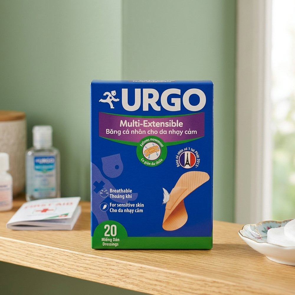 Urgo Multive-Extensible Bandage 20s (Sensitive Skin) - Phù hợp với: Sản phẩm có xuất xứ, dung tích và phù hợp cho loại da nào? Urgo-Multive-Extensible-Bandage-20s-Sensitive-Skin-2