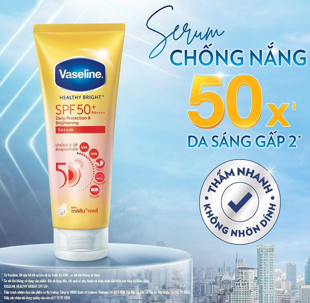 Vaseline Sun+ Pollution Protection Brightening Serum SPF50+ PA++++ 