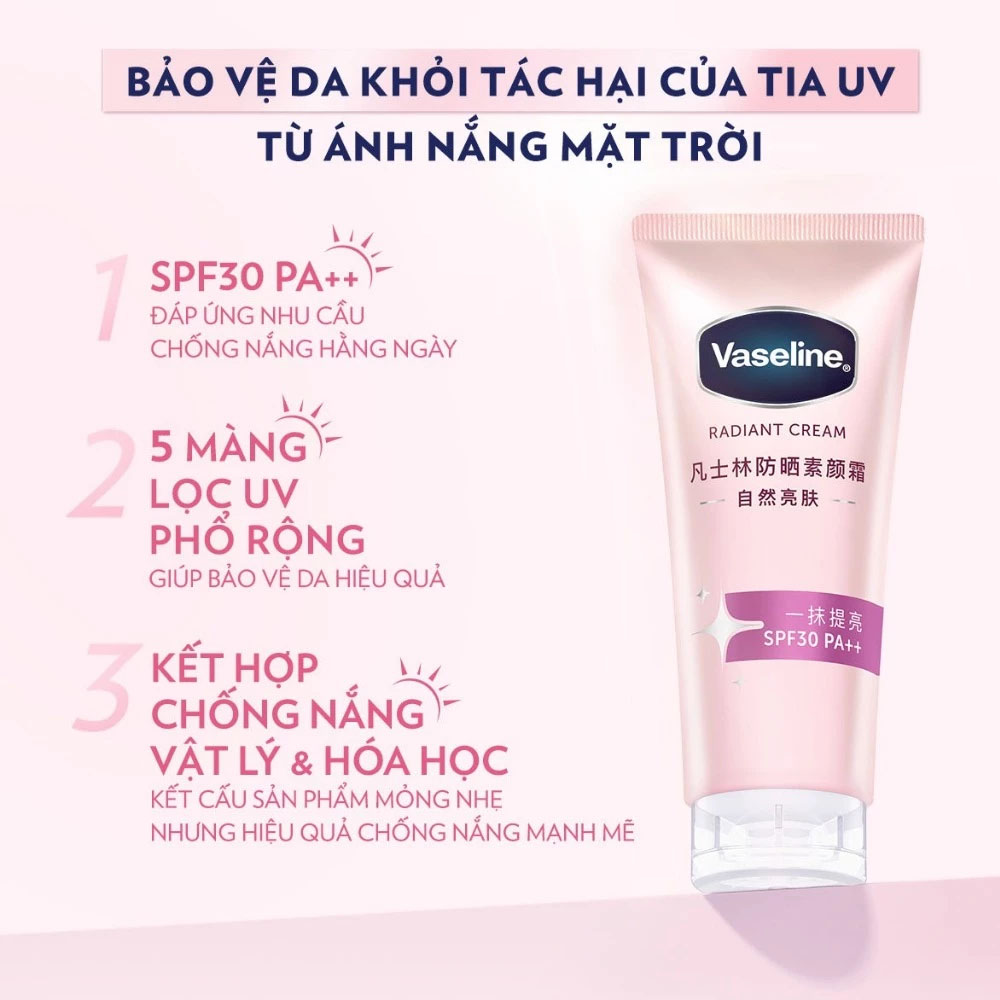Kem Dưỡng Thể Vaseline Radiant Cream SPF30 PA++ 150g - 1
