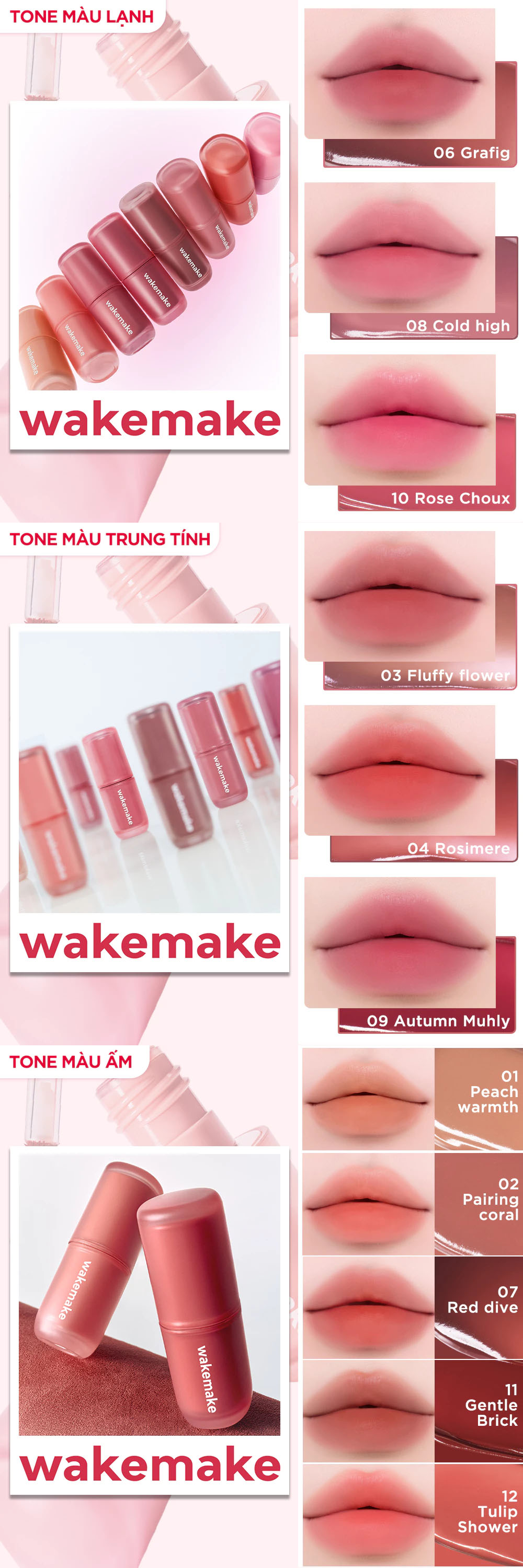 Son Kem Wakemake Water Blurring Layer Tint 4.6g .#08 Cold High - Hình ảnh chính thức