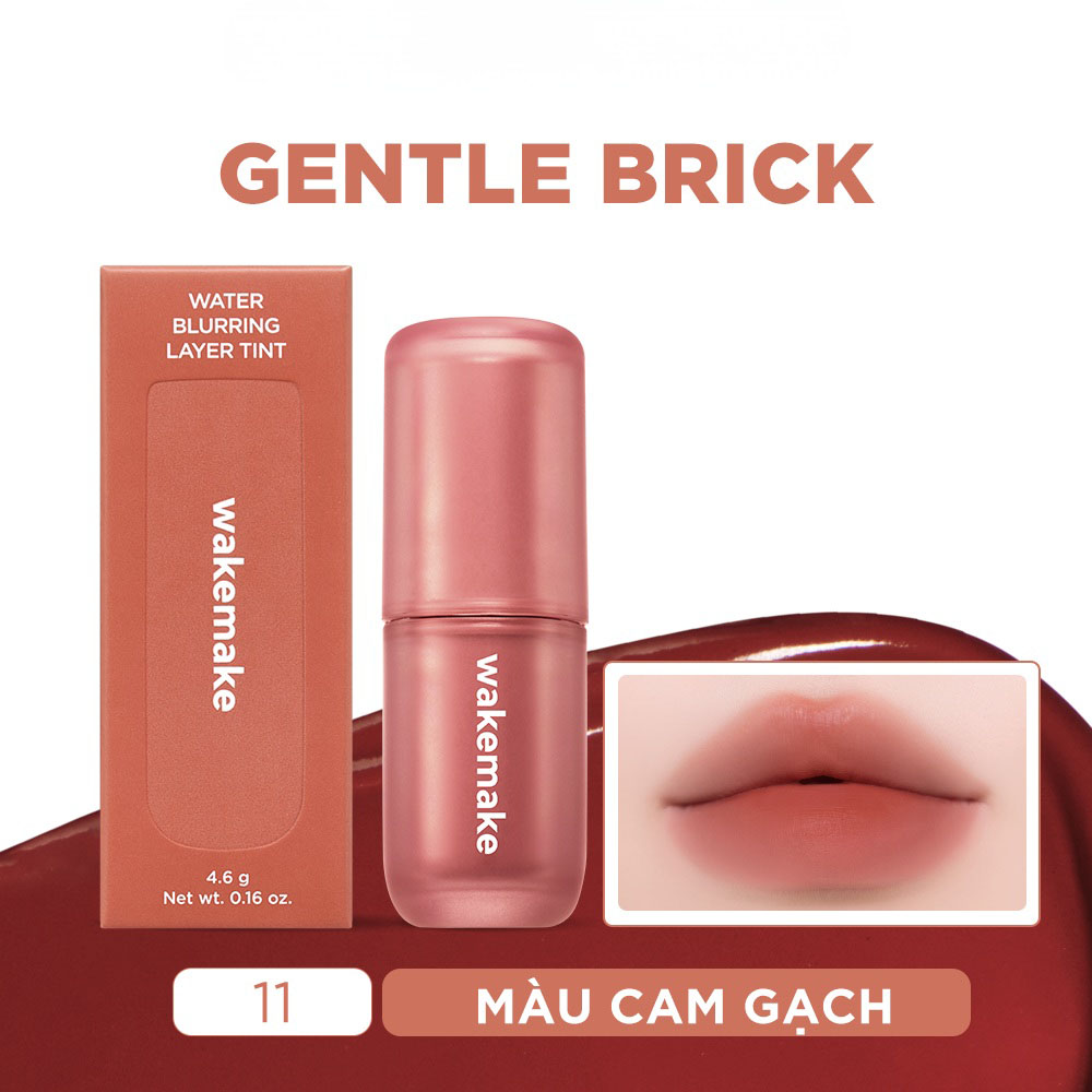 Son Kem Wakemake Water Blurring Layer Tint 4.6g .#11 Gentle Brick Son Kem Wakemake Water Blurring Layer Tint 4.6g .#11 Gentle Brick - Hình ảnh chính thức