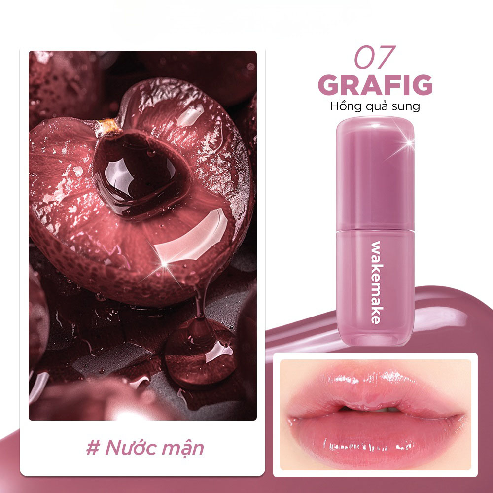 Son Bóng Wakemake Waterful Glow Tint 4.6g .#07 Grafig Son Bóng Wakemake Waterful Glow Tint 4.6g .#07 Grafig - Hình ảnh chính thức