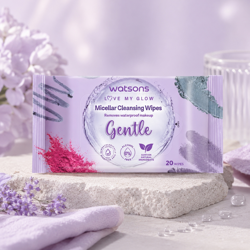 Khăn Ướt Tẩy Trang Watsons Micellar Cleansing Wipes Gentle 20 miếng - ism clean makeup and ba greasy nhanh chong, Tien mang follow when di chuyen and du lich, Dung nhanh anytime anywhere, delivers sensitive giac clean and fresh, soft, gentle nhe Khăn Ướt Tẩy Trang Watsons Micellar Cleansing Wipes Gentle 20 miếng