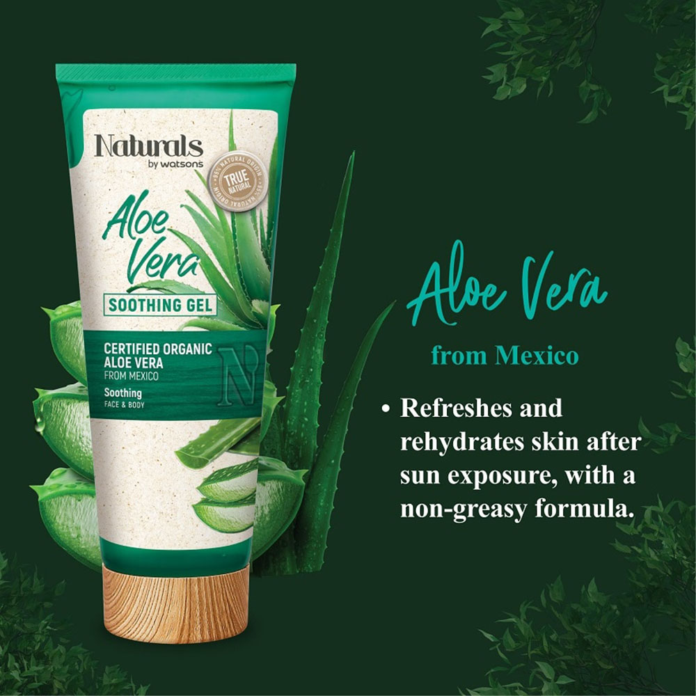Watsons True Natural Aloe Vera Face &&.,& Body Soothing Gel 200ml