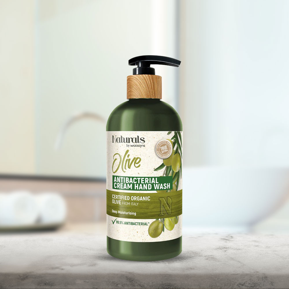 Naturals By Watsons True Natural Olive Antibacterial Cream Hand Wash 400ml