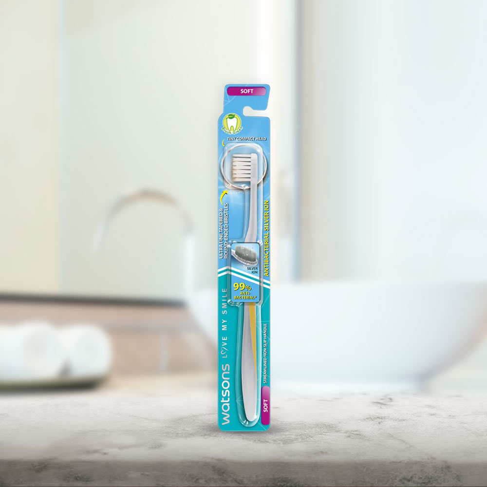 Watsons Antibacterial Silver Ion Toothbrush Soft