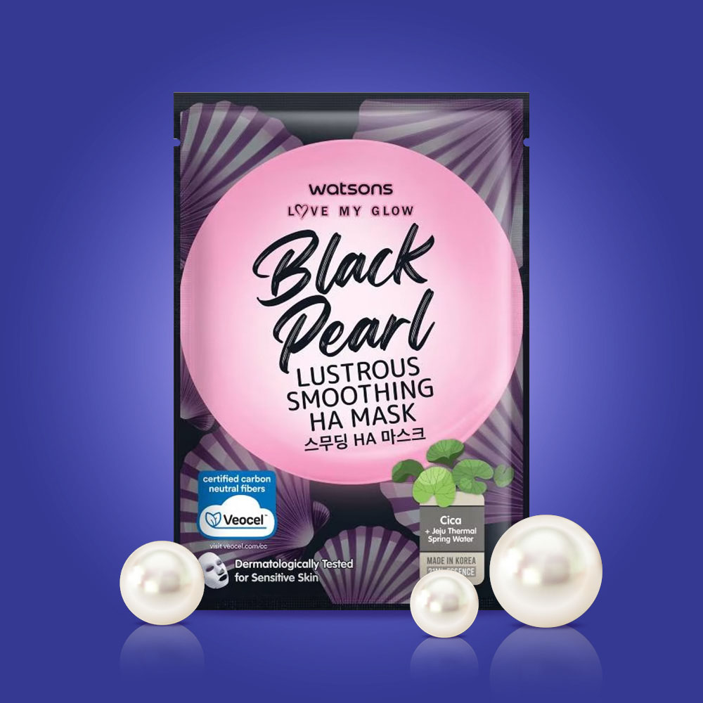 Mặt Nạ Watsons Love My Glow Black Pearl Lustrous Smoothing HA Mask New - 1