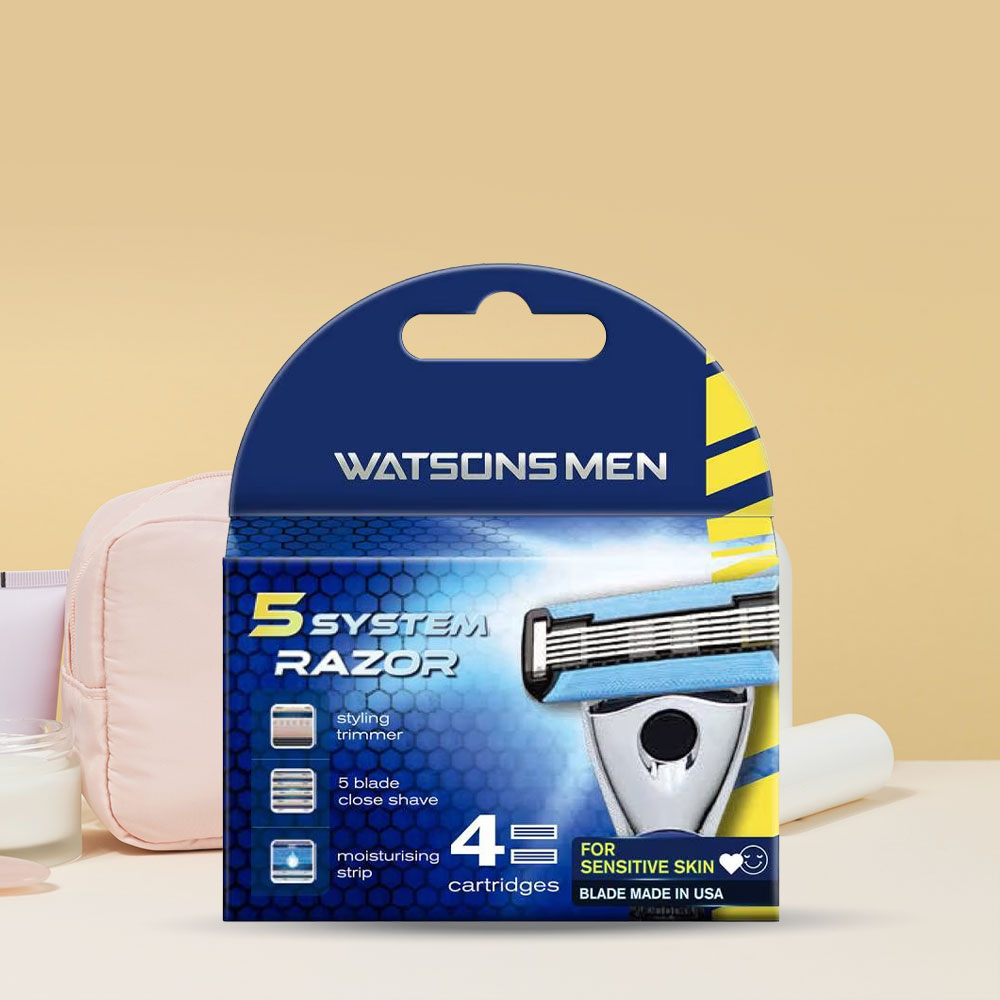 Bộ 4 Lưỡi Dao Thay Thế 5 Lưỡi Cho Nam Watsons Blade Razor Cartridge 4pcs - 1