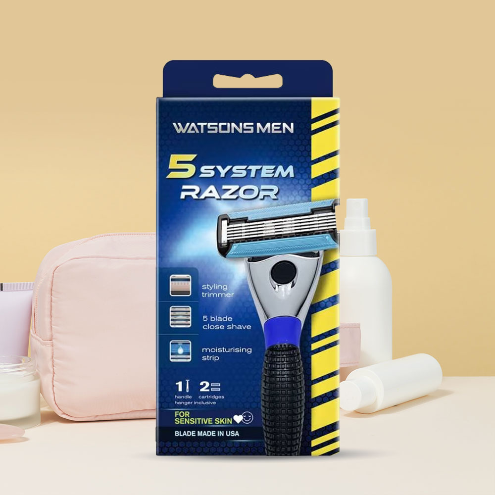 Dao Cạo 5 Lưỡi Cho Nam Watsons Blade System Razor +2 Lưỡi Thay Thế - 1