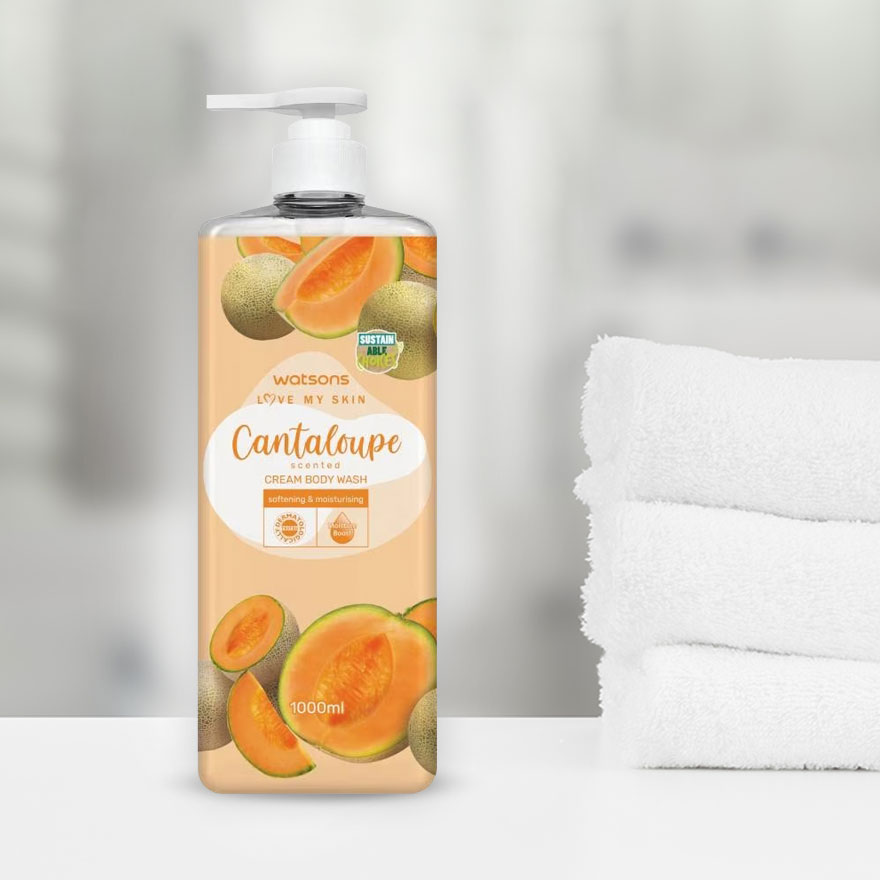 Watsons Love My Skin Cantaloupe Scented Cream Body Wash 1000ml