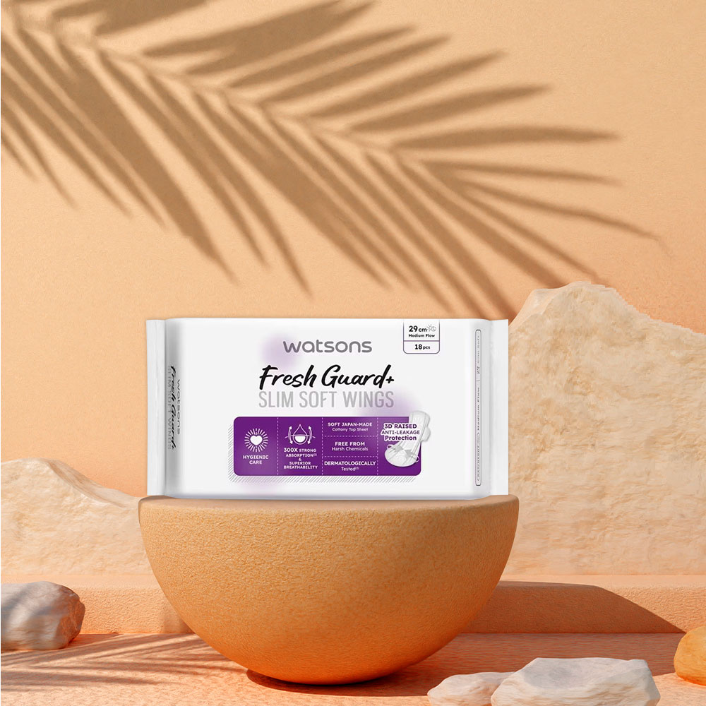 Băng Vệ Sinh Ngày và Đêm Mỏng Có Cánh Watsons Fresh Guard+ 29cm 18 Miếng - 1