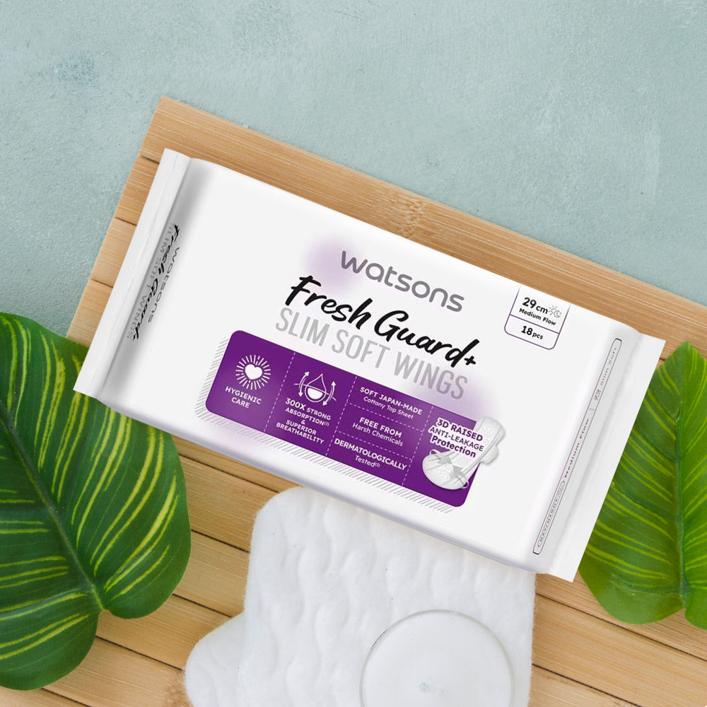 Băng Vệ Sinh Ngày và Đêm Mỏng Có Cánh Watsons Fresh Guard+ 29cm 18 Miếng - 2