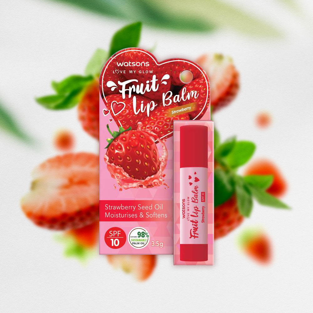 Watsons Fruity Lip Balm Strawberry SPF10 3.5g