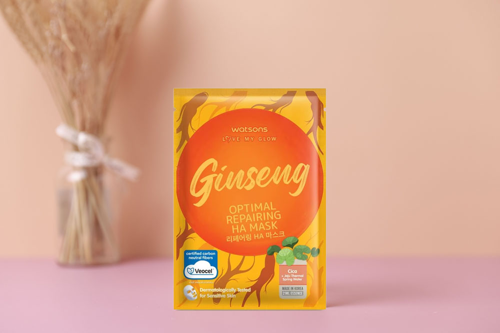 Watsons Love My Glow Ginseng Optimal Repairing HA Mask New - 2