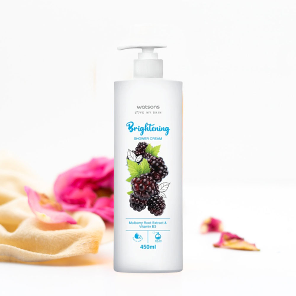Watsons Love My Skin Brightening Mulberry Root Extract &&.,& Vitamin B3 Cream Body Wash 450ml