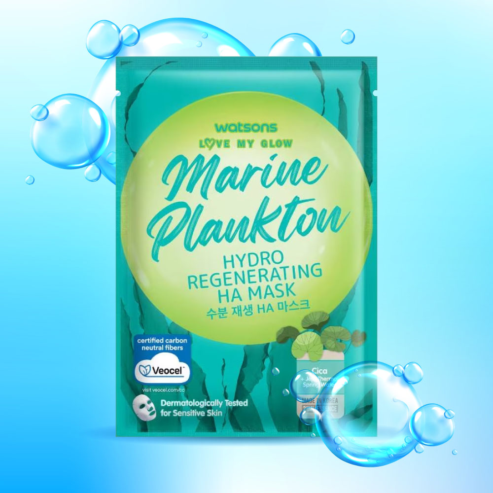 Watsons Love My Glow Marine Plankton Hydro Regenerating HA Mask New - 1