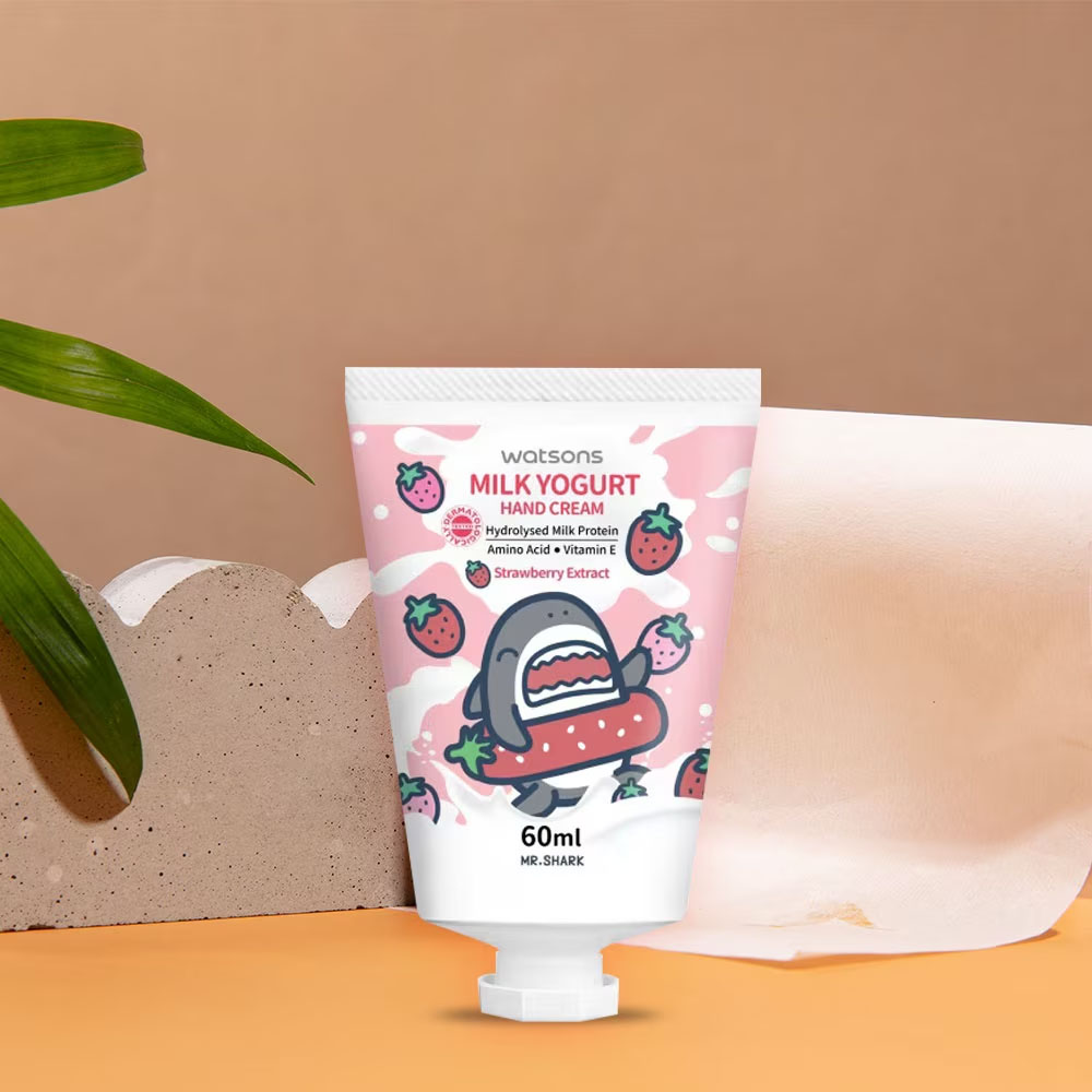 Watsons Milk Yogurt Hand Cream Strawberry 60ml (Mr. Shark) - 1