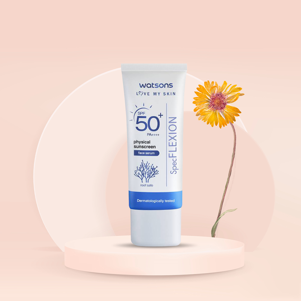 Watsons Physical Sunscreen Face Serum SPF50+ PA++++ 30ml