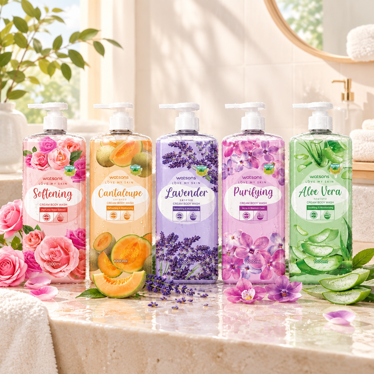 Combo Bộ sữa tắm Watsons Love My Skin bán chạy