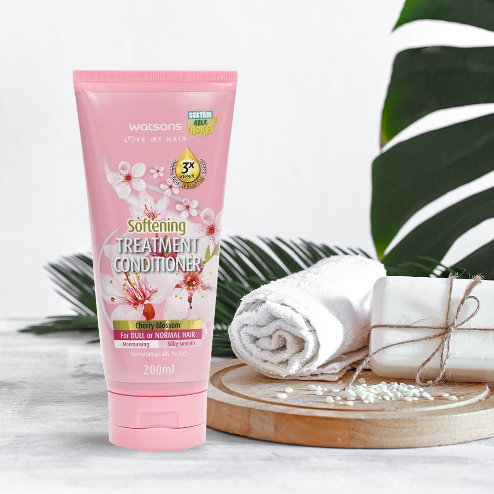 Dầu Xả Watsons Chiết Xuất Hoa Anh Đào Cho Tóc Xỉn Màu & Tóc Thường 200ml - 2