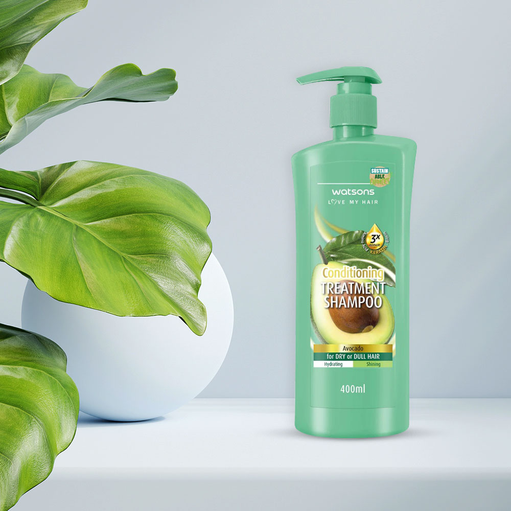 Watsons Treatment Shampoo Avocado For Dry Or Dull Hair 400ml
