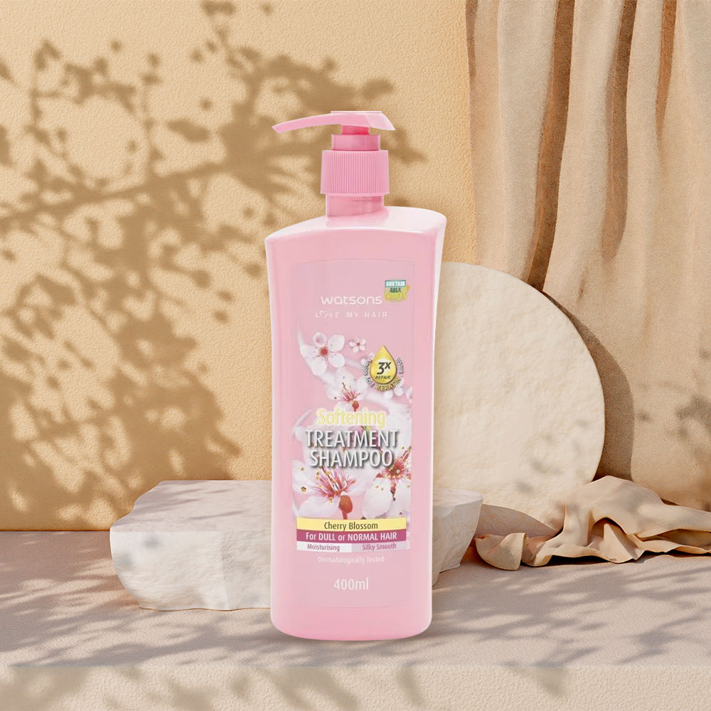 Dầu Gội Watsons Chiết Xuất Hoa Anh Đào Cho Tóc Xỉn Màu & Tóc Thường 400ml - 1